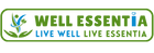 Well Essentia logo with green and blue text and graphics
