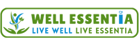 Well Essentia logo with green and blue text and graphics